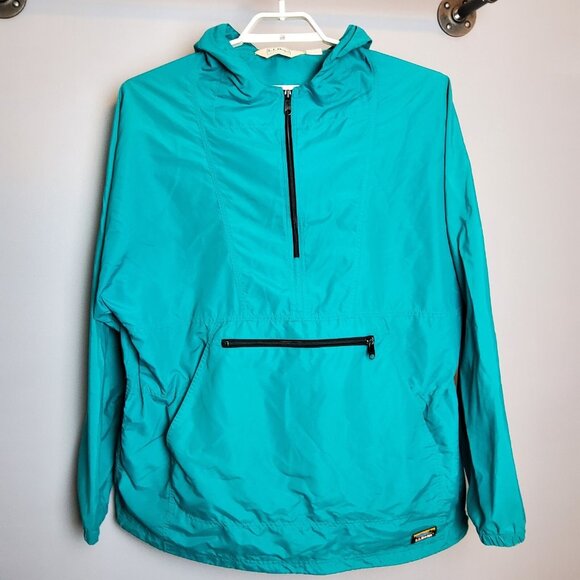 L.L. Bean Men's Tall Teal Light Jacket Size XL Made in USA Hooded Front Pocket - Picture 1 of 6